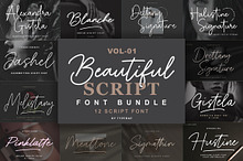 Beautiful Script Font Bundle Vol 1