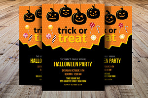 Trick Or Treat Candy Invite Template