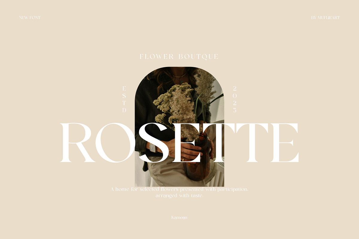 Kamean - Modern And Beauty Serif, a Serif Font by Muflieart (Photo 5 of 8)