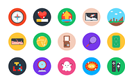 Flat Gaming Icons, a Duotone Icon by Brickclay (Thumbnail 2 of 6)