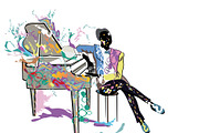Abstract colorful musicians., a Person Illustration by Laifalight (Thumbnail 5 of 7)