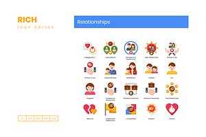 80 Relationships Icons Rich