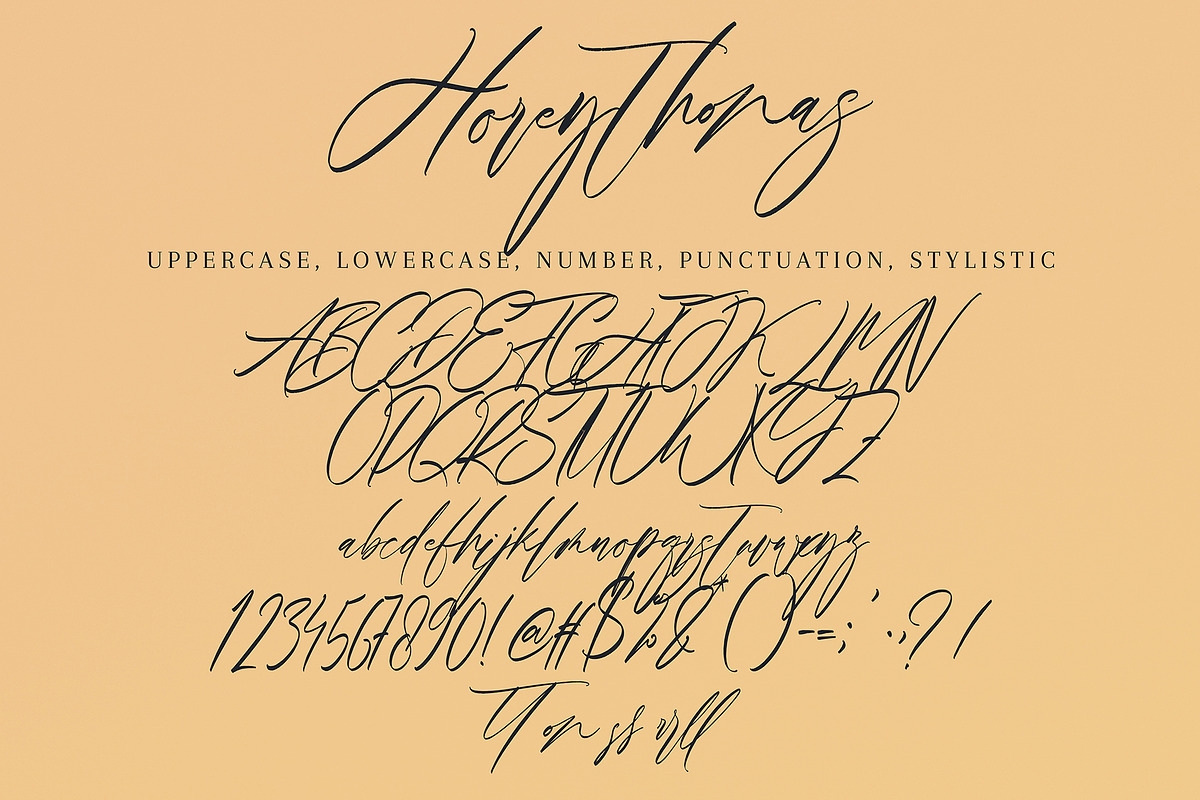 Horeythonas, a Handwritten Font by pineungtype (Photo 8 of 8)