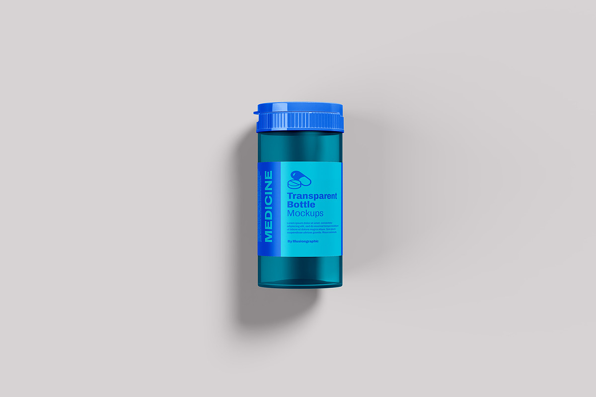 Transparent Plastic Bottle Mockup, a Product Mockup by Illusiongraphic (Photo 6 of 20)
