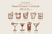 Hand Drawn Cocktails, a Decorative Illustration by Neptune Paper Co. (Thumbnail 1 of 2)