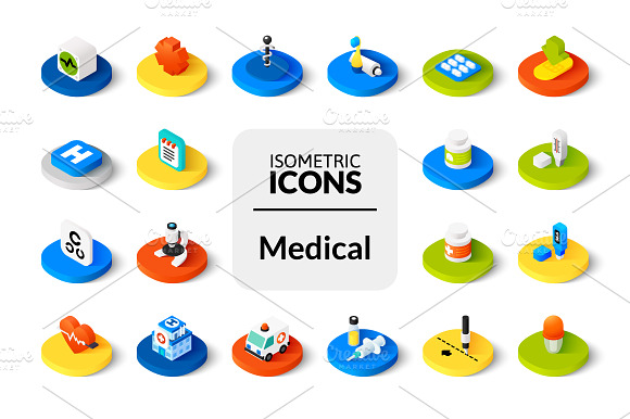Isometric Icons Medical