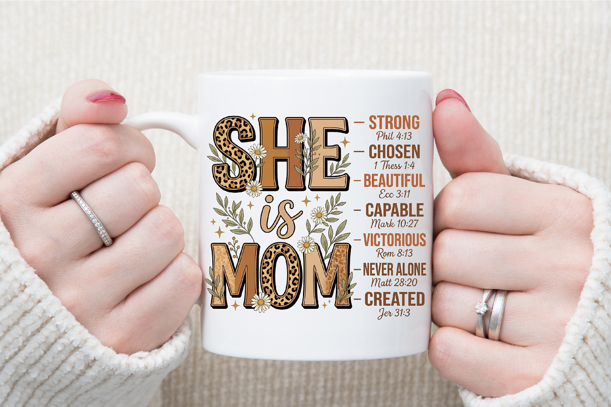She is Mom Christian Mothers Day, a Seasonal Illustration by Sublimation Artist (Photo 7 of 9)
