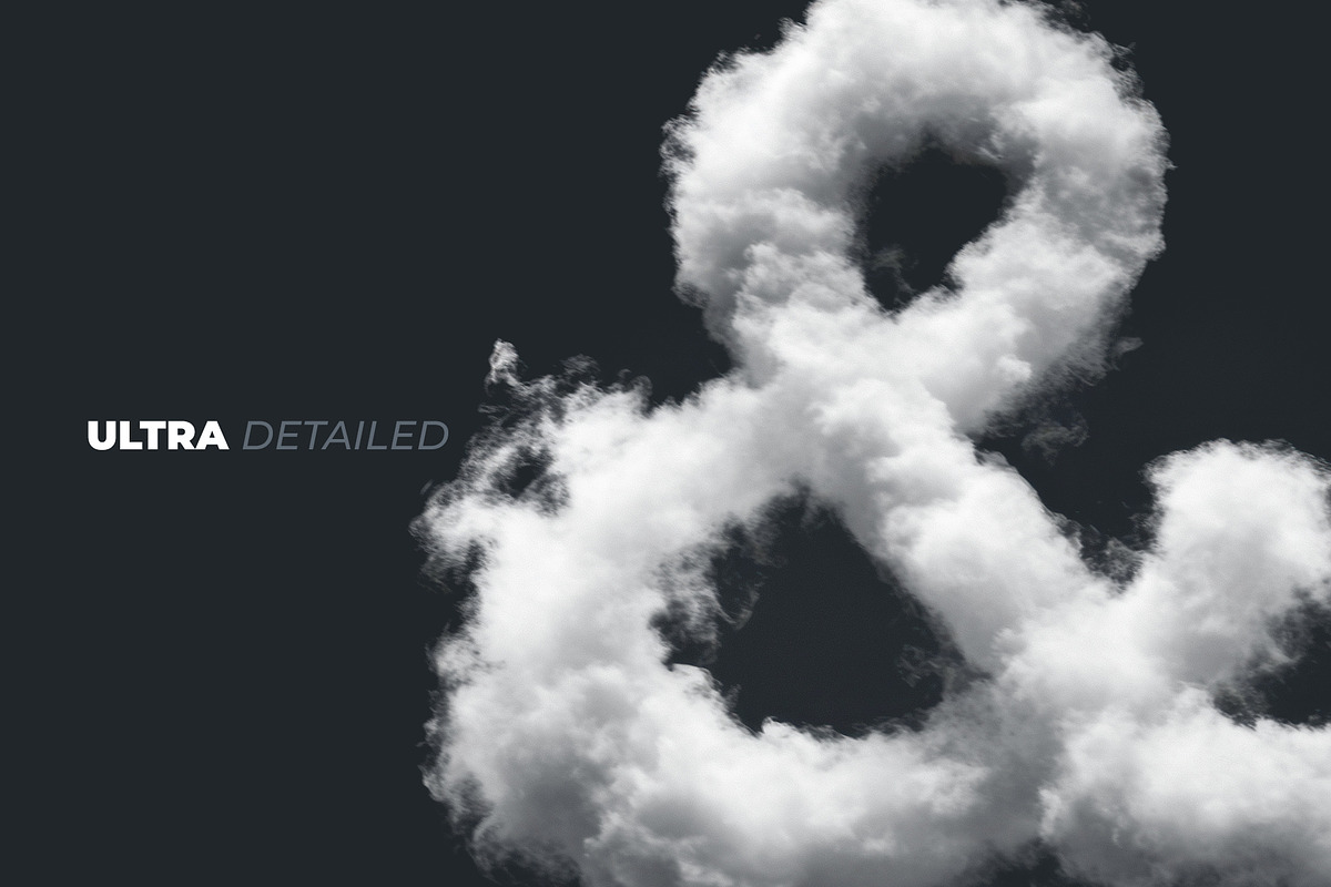 Cumulus Clouds Letters Overlays, a Symbol Font by PhotoSpirit (Photo 6 of 8)