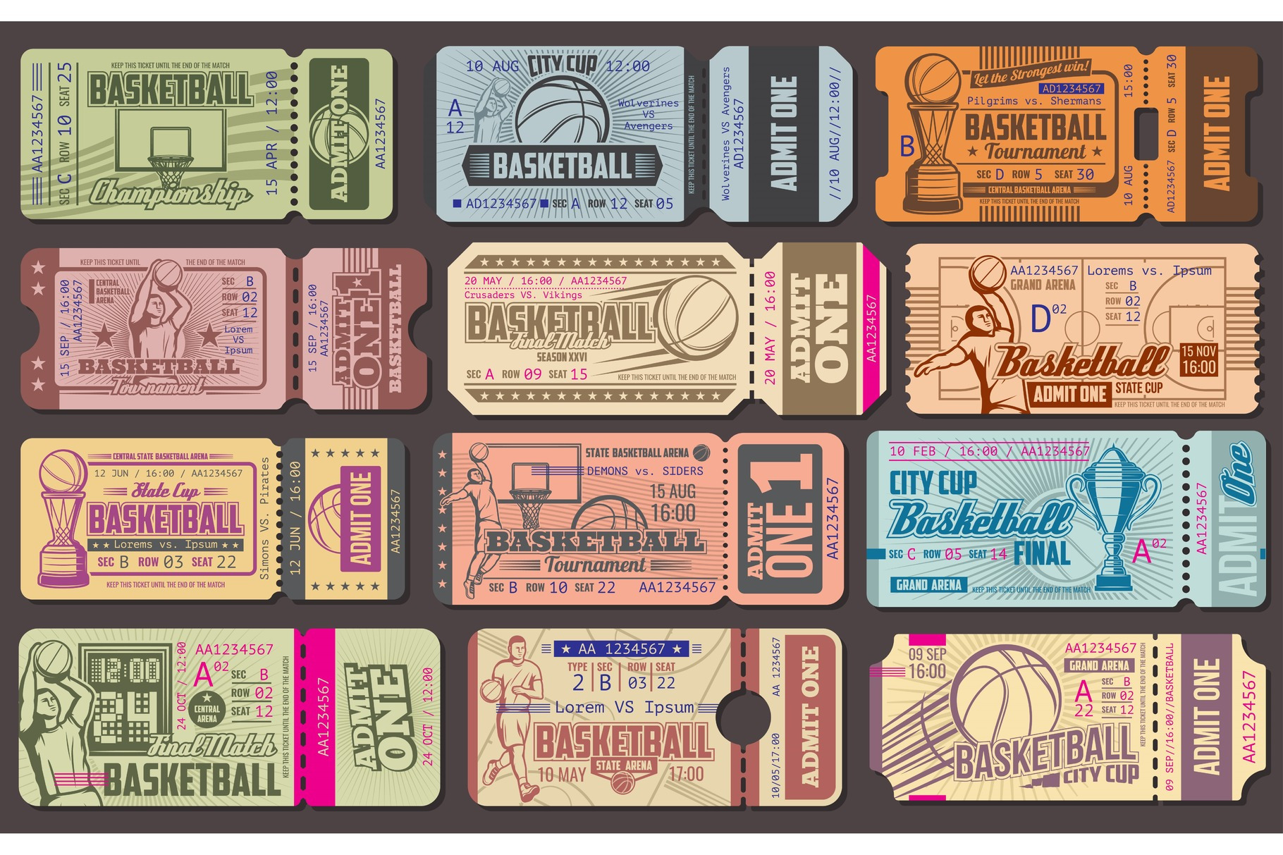 Admission Tickets Baseball Sport by Vector Tradition  Creative Market