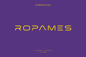 Ropames - Modern Futuristic Typeface, a Sans Serif Font by Letterna