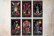 The Painted Bloom Tarot Major Arcana, a Decorative Illustration by ThatsDesignArt (Thumbnail 5 of 11)