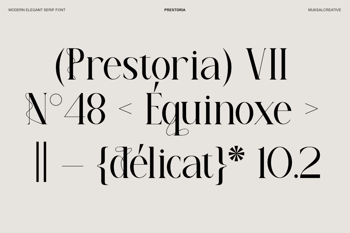 Prestoria Modern Elegant Serif Font, a Serif Font by Muksal Creative (Photo 6 of 11)