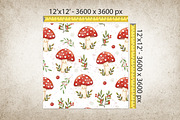 Autumn Red Mushrooms pattern, a Pattern Graphic by Kreeya Art Shop (Thumbnail 11 of 14)