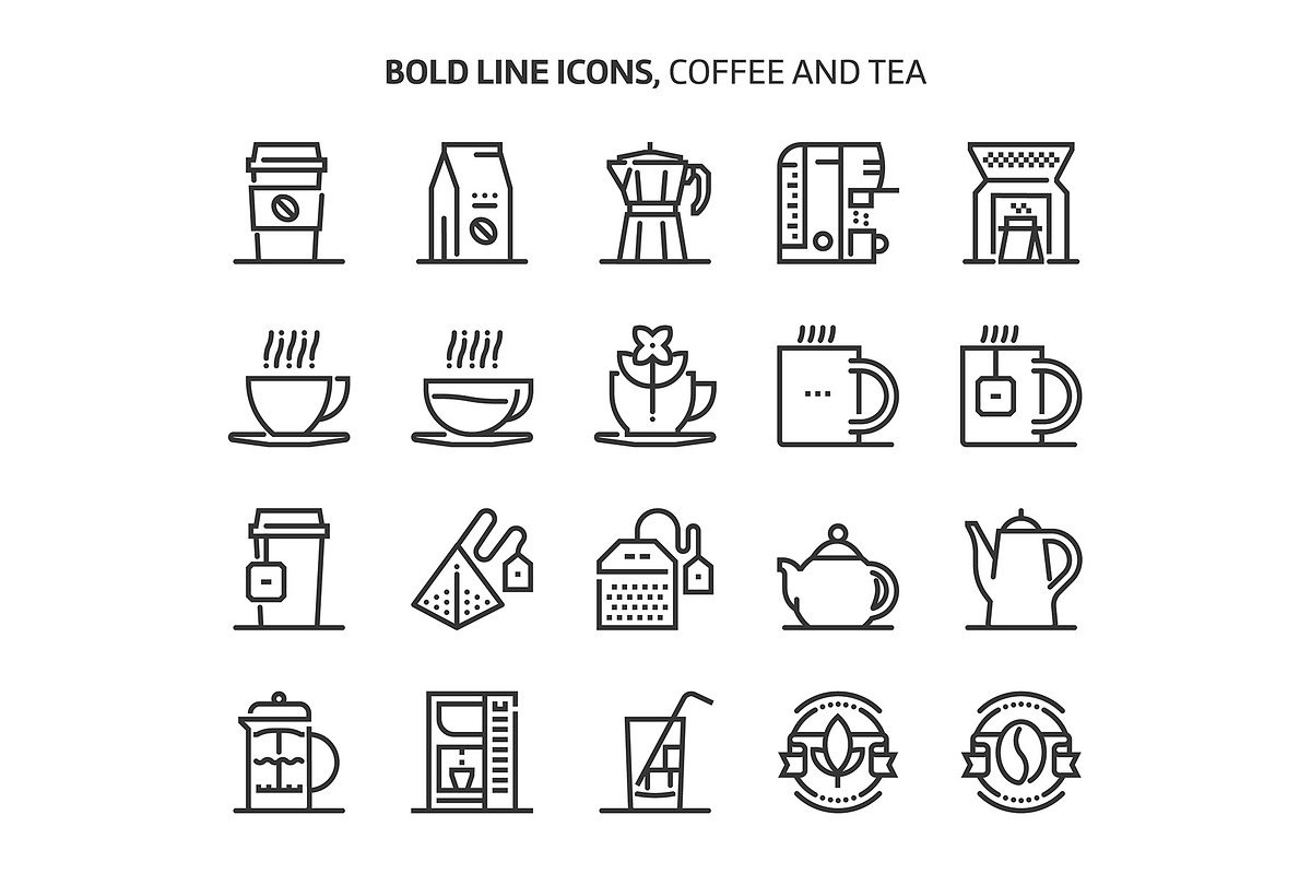Bold Line Icons, an Outline Icon by Howcolour (Photo 64 of 151)