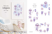Watercolor Jellyfish Life Cycle Set, an Education Illustration by MayaNavits (Thumbnail 2 of 6)