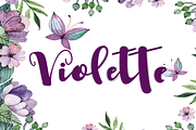 Violette, a Script Font by Letter-P (Thumbnail 1 of 10)