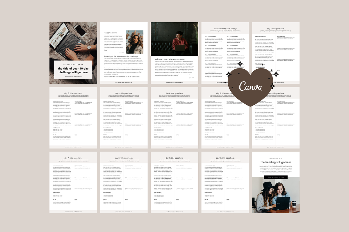 10 Day Challenge Lead Magnet | Canva, a Magazine Template by molly ho studio (Photo 5 of 6)