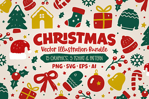 Christmas Folk Illustration Bundle