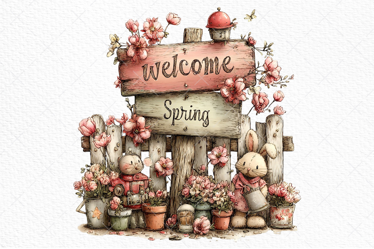 Whimsical Spring Signpost Clipart, an Illustration by Craft Nest (Photo 11 of 11)