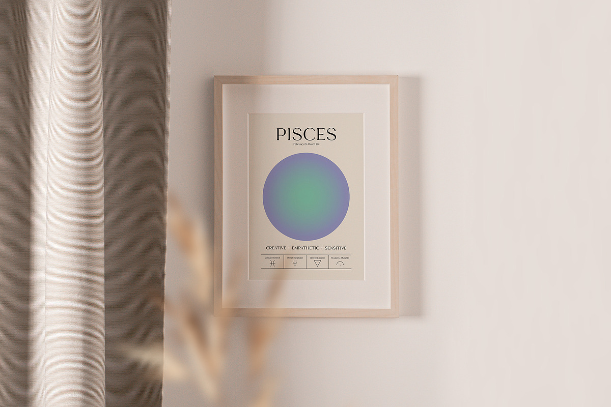 Zodiac Aura Posters | Astrology Set, a Poster Template by May Motif (Photo 14 of 15)