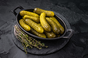 Homemade brined cucumbers, Pickled Gherkins, offering a deliciou, a Food & Drink Photo by composter-box@mail.ru