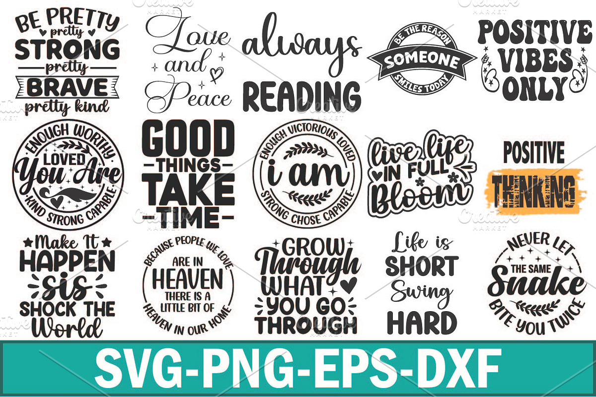 Inspirational Quotes SVG Bundle