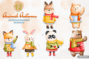 Autumn Animal Clipart, Fall Clipart, an Animal Illustration by Apixsala (Thumbnail 4 of 15)