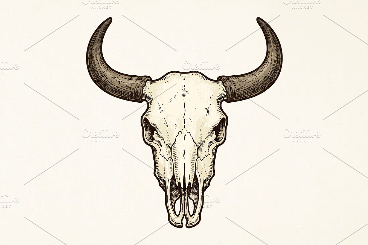 Rustic Cowboy Skull Sublimation PNG, a Seasonal Illustration by Canvas Craft (Photo 1 of 6)