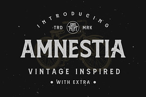 Amnestia Typeface With Extra