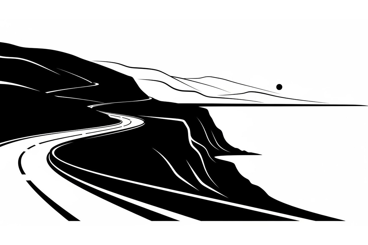 Coastal Curved Roadscape Bundle, a Graphic by musafir_fashion (Photo 7 of 14)
