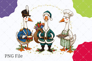 Vintage Christmas Goose Png, an Illustration by designcity5 (Thumbnail 3 of 8)