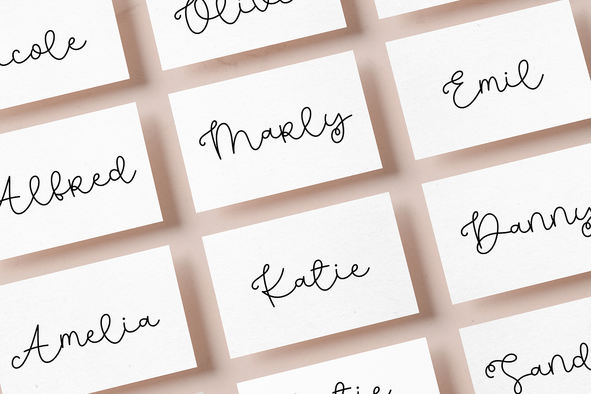 Romantic Cottage, a Script Font by Sofia Skoog (Photo 9 of 11)