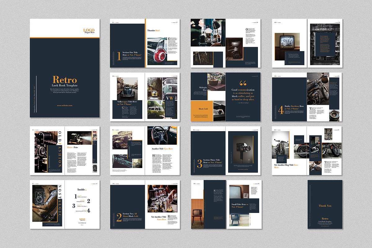 Retro Look Book Indesign Template, a Magazine Template by Machel Design (Photo 8 of 8)