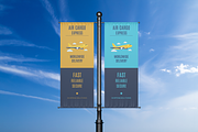 Pole Banner Mockup, an Advertising Mockup by DSNA Mockup (Thumbnail 3 of 5)