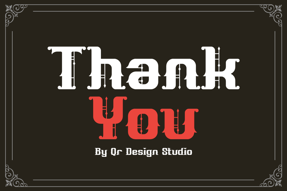 Gothic Mightier - Metal Font, a Blackletter Font by QR Design Studio (Photo 6 of 6)