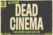Dead Cinema - Movie Poster Font