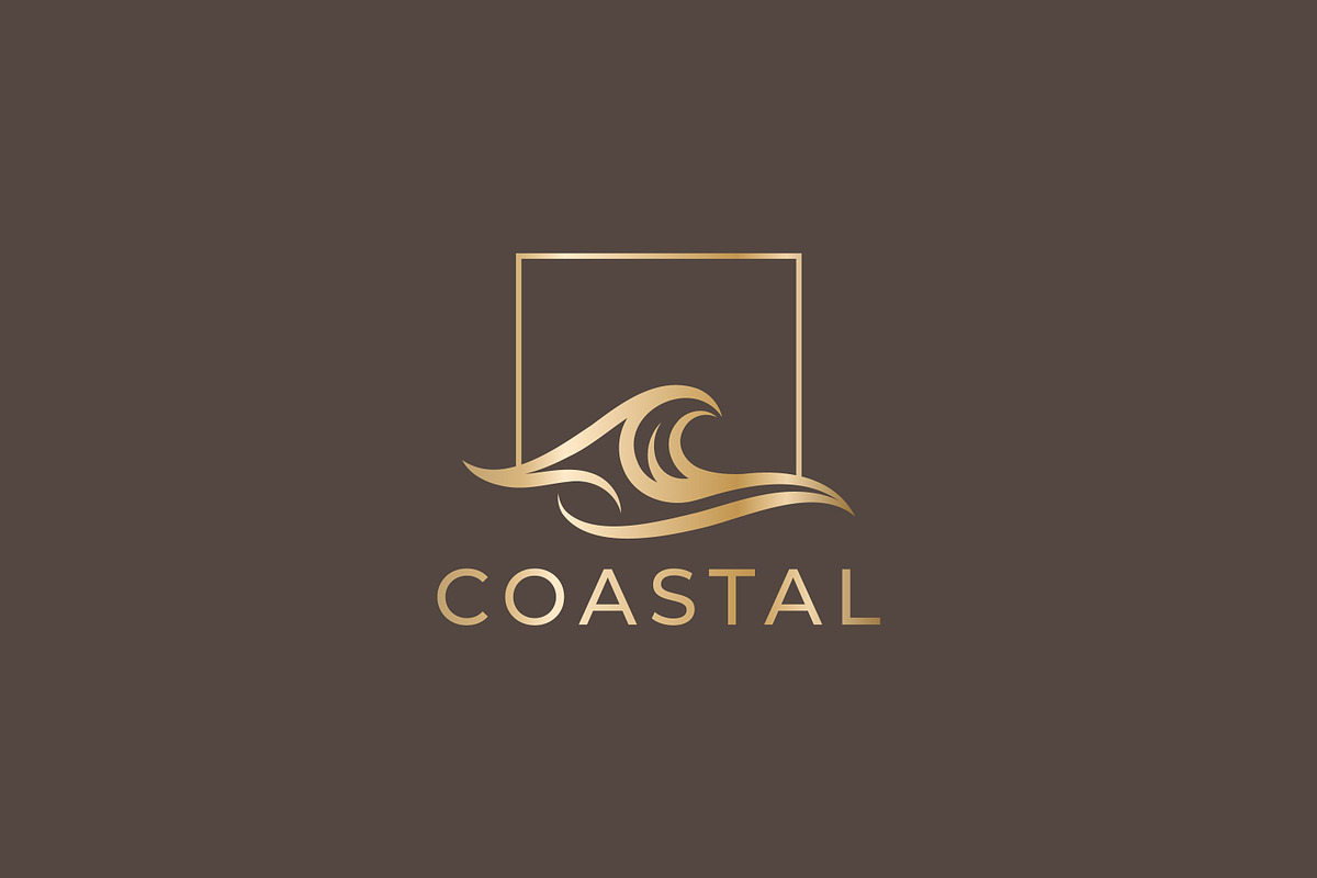 Coastal Logo Abstract Wave in Square, a Branding & Logo Template by Signatoro (Photo 3 of 3)