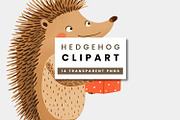 Part Hedgehogs with Gifts PNG, an Animal Illustration by ClipCraft (Thumbnail 3 of 9)