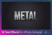 Metal Text Effect Affinity Designer, a Layer Style Add-On by Affinity Templates (Thumbnail 1 of 6)
