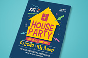 House Party Flyer, a Flyer Template by megarez (Thumbnail 2 of 3)