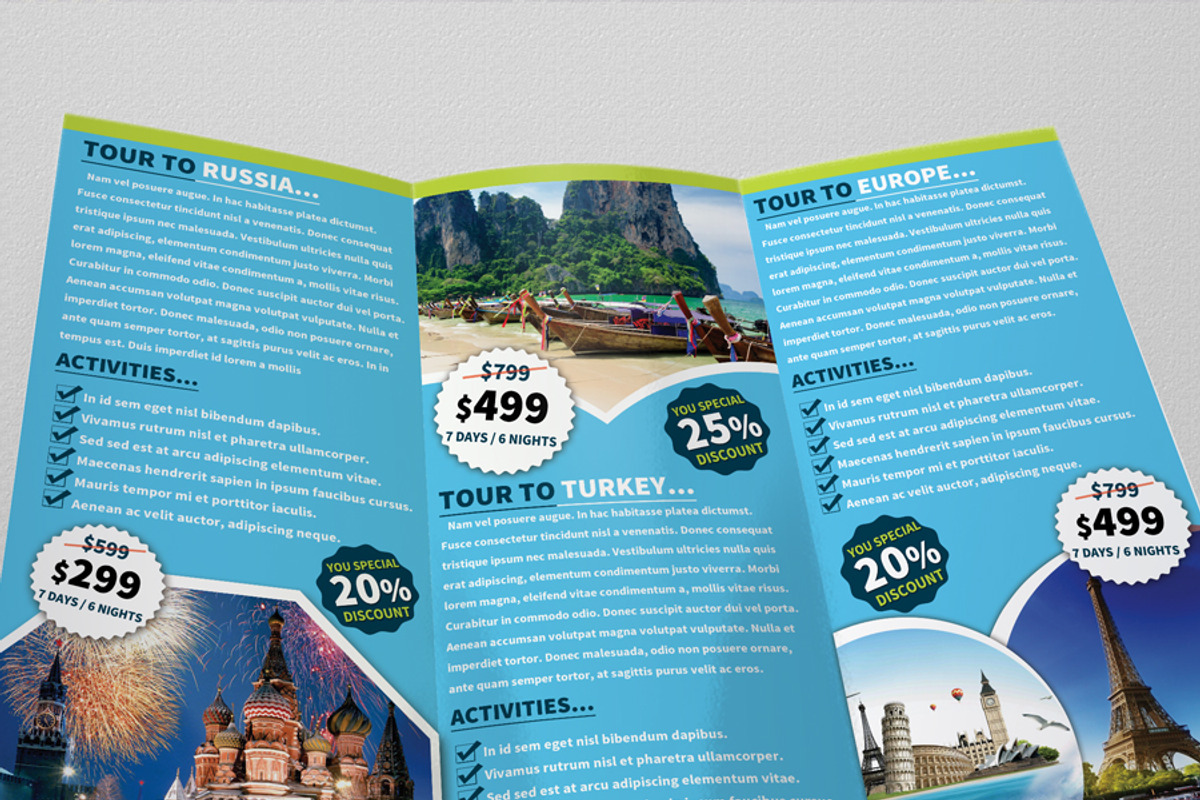 Travel Trifold Brochure 01, a Brochure Template by fatihakdemir (Photo 3 of 5)