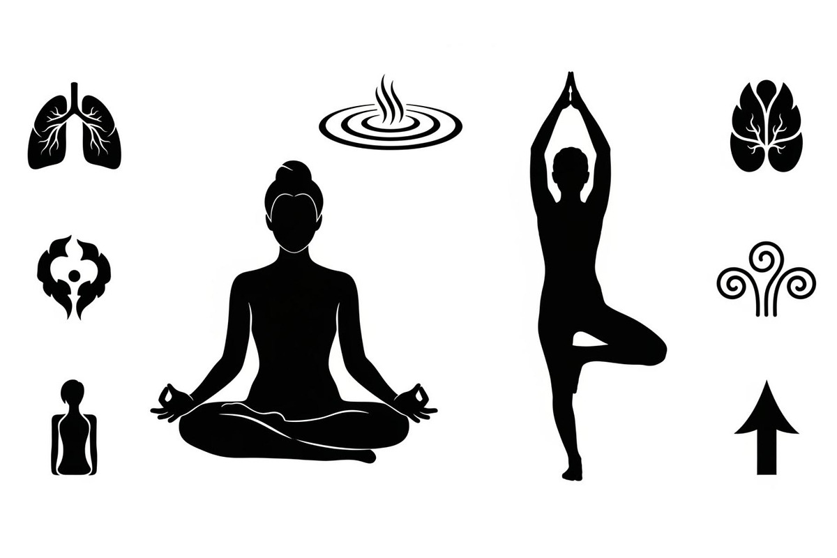 Yoga Meditation Silhouette Vector Bu, an Illustration by Artivon (Photo 3 of 40)