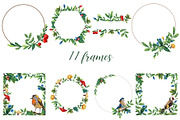 Forest Birds - Gouache Clipart Set, an Animal Illustration by Mashamashastu (Thumbnail 5 of 11)
