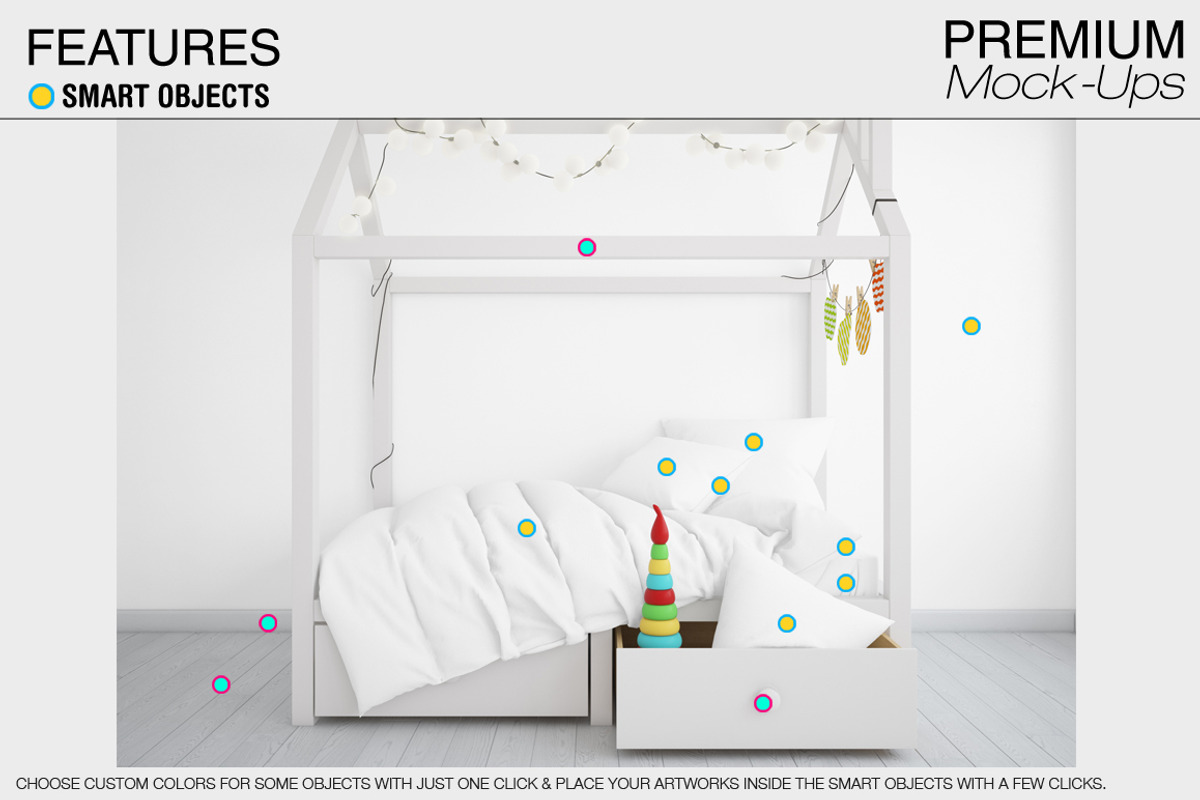 Kids Room and Bedding Mockups, a Product Mockup by mock-ups (Photo 7 of 16)