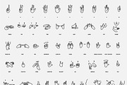 72 Sign Language Gestures, an Education Illustration by pkahraman (Thumbnail 2 of 5)