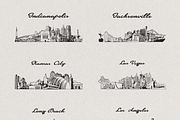 Hand-Drawn USA City Skylines, a Work Illustration by TheMountBirdStudio (Thumbnail 6 of 11)