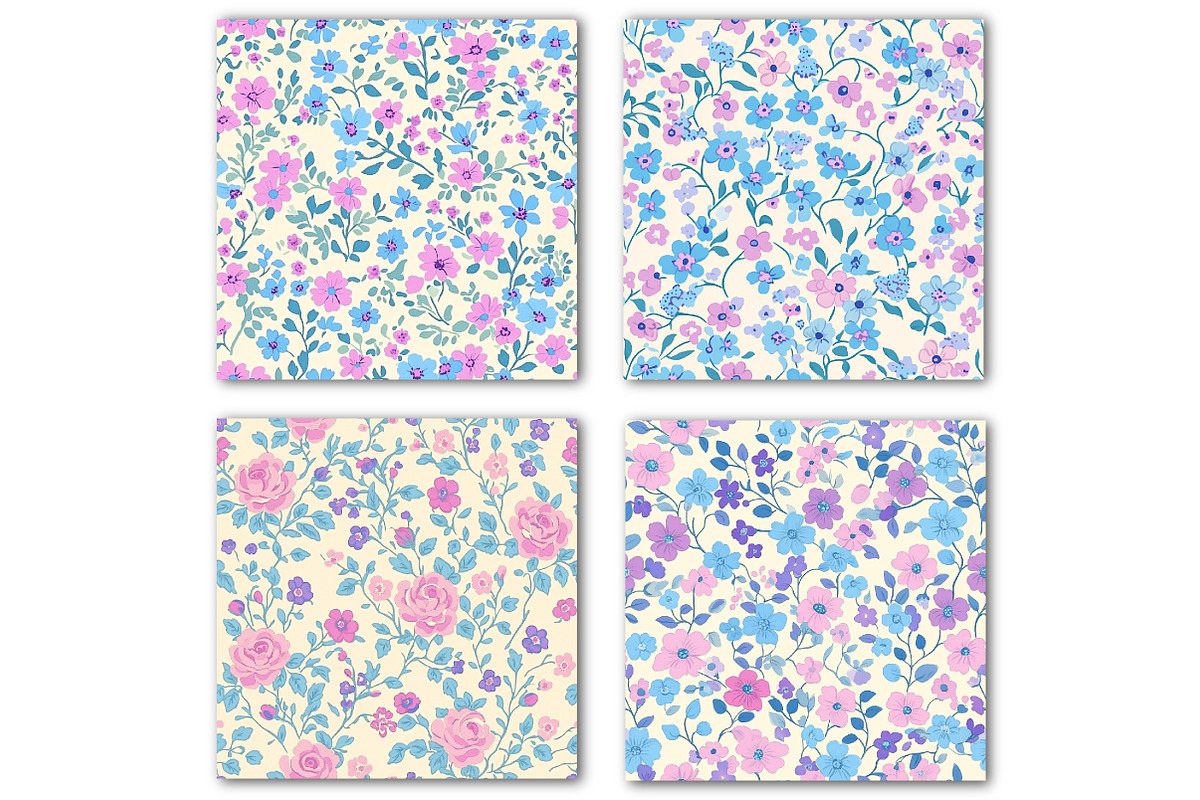 Ditsy Floral Seamless Patterns, a Texture Illustration by Dream Creation (Photo 6 of 6)
