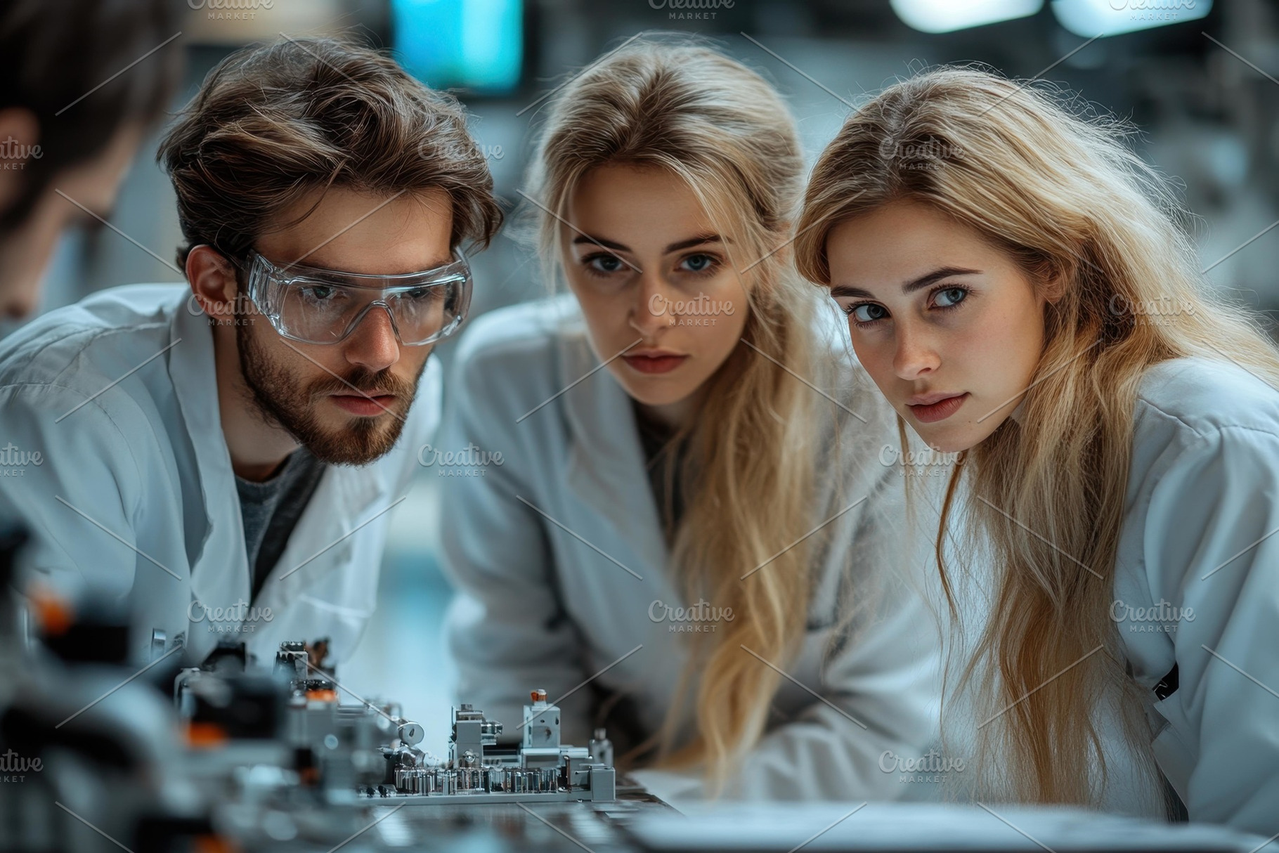 Scientists collaborate on advanced t, a Photo by Tanuart