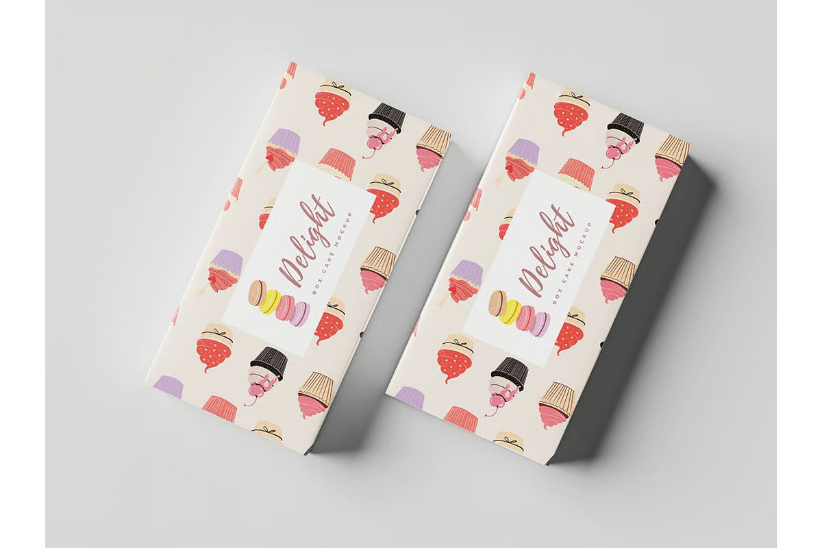 Box Cake Mockup, a Packaging Mockup by zippypixelstudio (Photo 2 of 7)