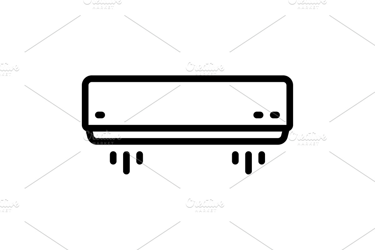 Ac electrical black icon, an Outline Icon by Creative priyanka